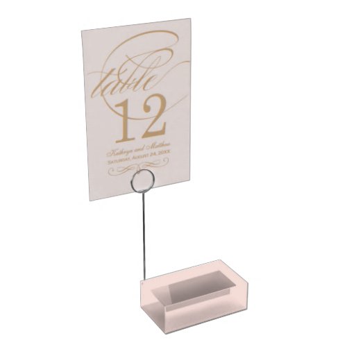 Minimalist blush pink solid plain elegant chic place card holder