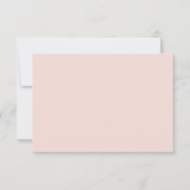 Minimalist blush pink solid plain elegant chic thank you card (Front)