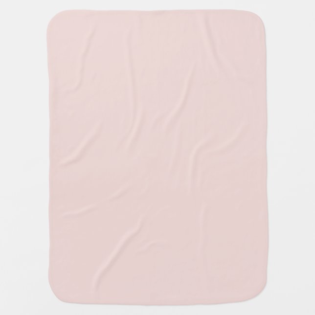 Minimalist blush pink solid plain elegant girly baby blanket (Front)