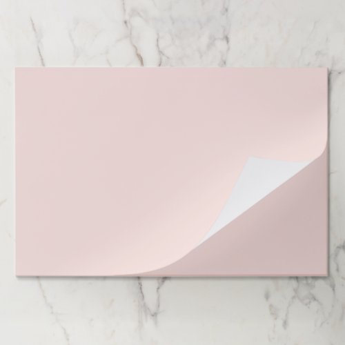 Minimalist blush pink solid plain paper placemats