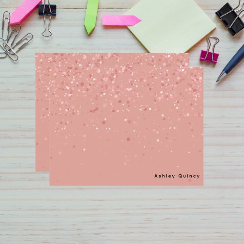 Minimalist Blush Pink Stylish Glam Note Card