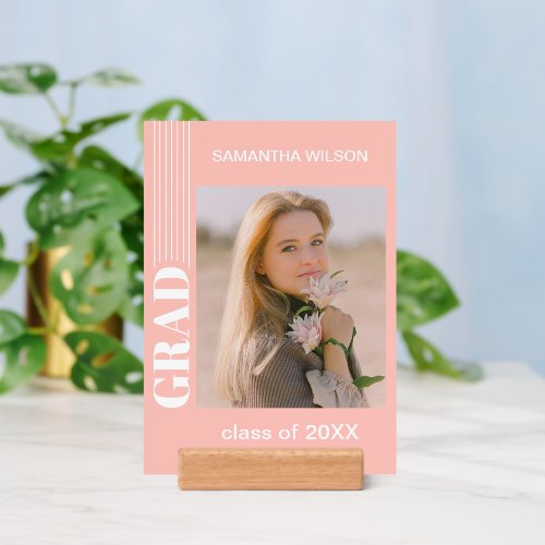 Minimalist Blush Rose Pink Graduation Photograph