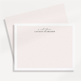 Minimalist Blush Script Note Card
