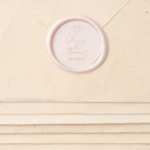 Minimalist Blush Wax Seal Sticker