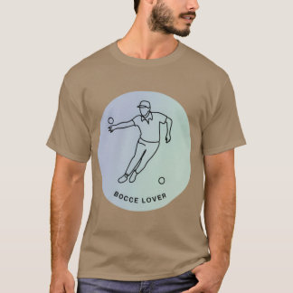 Minimalist Bocce Lover Elegant Single Line Art Pla T-Shirt