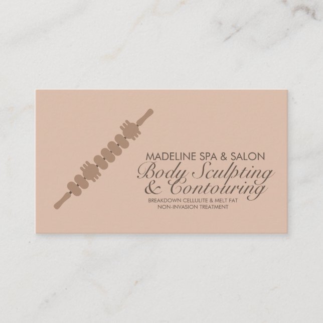 Minimalist Body Contouring Body Sculpting Massage  Business Card (Front)