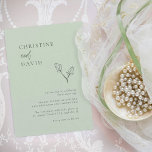 Minimalist Bohemian Sage Wedding invitation<br><div class="desc">This Minimalist Bohemian Floral Wedding invitation will add a touch of elegance to your Wedding party decor! Edit fonts,  colors and details freely! Matching items from the same collection available in my store WOWweds.</div>