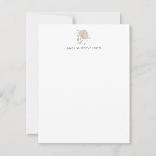 Minimalist Boho Aesthetic Simple Personalized Name Note Card