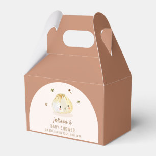 Minimalist Boho Arch Chinese Dumpling Baby Shower  Favor Boxes