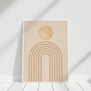 Minimalist Boho Arch Rainbow Neutral Wall Art 