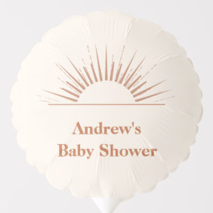 Minimalist Boho Arch Sunshine Baby Shower Balloon
