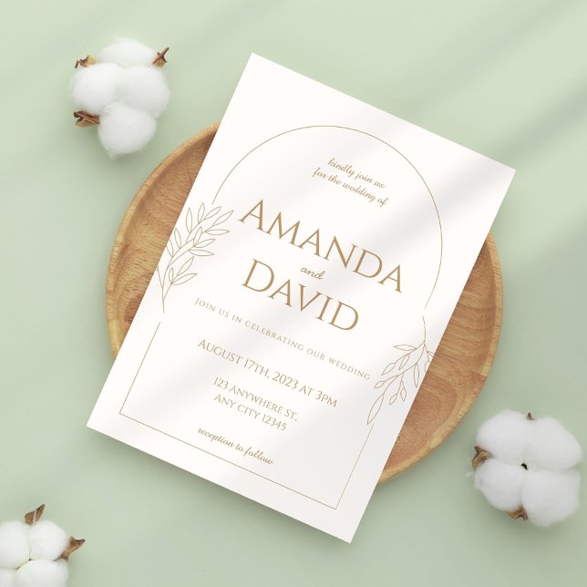 Minimalist Boho Arch Wedding Invitation (Creator Uploaded)