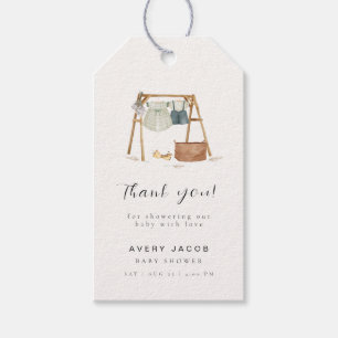 Minimalist Boho Baby Shower Clothes Thank You Gift Tags