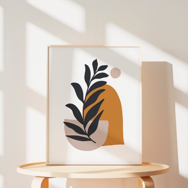 Minimalist Boho Botanical Abstract Shape Art Poster (Creator Uploaded)