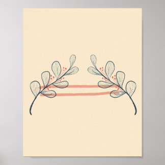 Minimalist Boho Botanical Branch Poster | Neutral