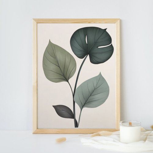 Minimalist Boho Botanical Leaves  Home Decor