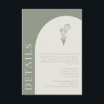 Minimalist Boho Botanical Sage Wedding Details Enclosure Card<br><div class="desc">Minimalist Boho Botanical Sage Wedding Details Enclosure Card</div>