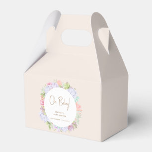 Minimalist Boho Cactus Desert Oh Baby Shower Favor Boxes
