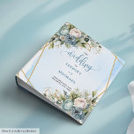 Minimalist Boho Dusty Blue Greenery Floral Wedding 3 Ring Binder<br><div class="desc">✅ For matching items search 210W in my collections ✅ Keep your wedding memories beautifully organized with this elegant watercolor wedding binder, featuring dusty blue flowers, lush eucalyptus greenery, and a shimmering gold glitter frame. Designed with romance and sophistication in mind, this piece is perfect as a wedding planner, keepsake...</div>