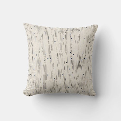 Minimalist Boho ethnic native navy geometric  Throw Pillow