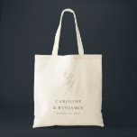 Minimalist Boho Floral Line Art Wedding Custom Tote Bag<br><div class="desc">Minimalist Boho Floral Line Art Elegant Wedding Custom Tote Bag</div>