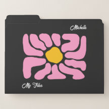 Minimalist Boho Flower File Folders