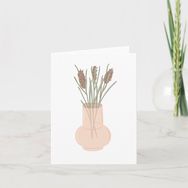 Minimalist Boho Lavender in Glass Vase Card (Creator Uploaded)