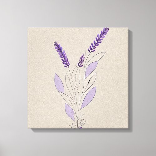 Minimalist Boho Lavender Stem Canvas Print