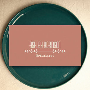 Minimalist boho leaves frame pastel earthy QR code Business Card