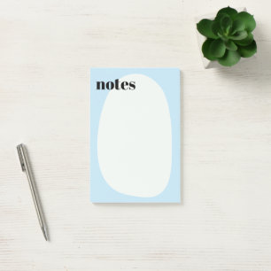 Minimalist Boho Light Blue Bold Post-it Notes