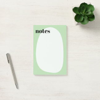 Minimalist Boho Light Green Bold Post-it Notes