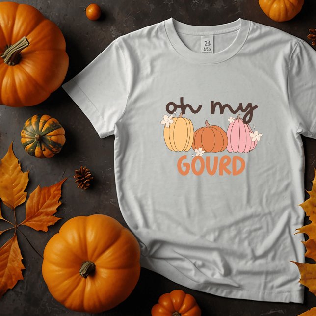 Minimalist Boho Oh My Gourd T-shirt (Funny fall t-shirt)