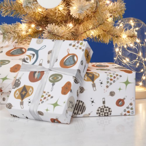 Minimalist Boho Ornaments Holiday Wrapping Paper