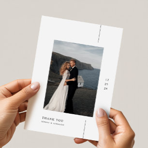 Minimalist Boho Photo Wedding Invitation