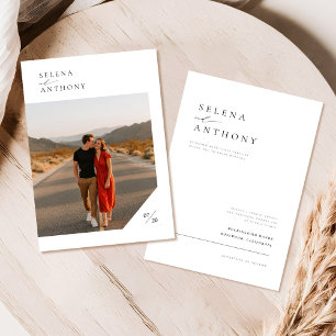 Minimalist Boho Photo Wedding Invite