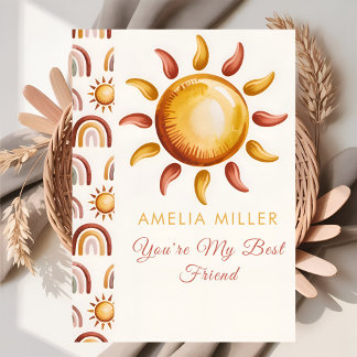 Minimalist Boho Rainbow Celebration Card