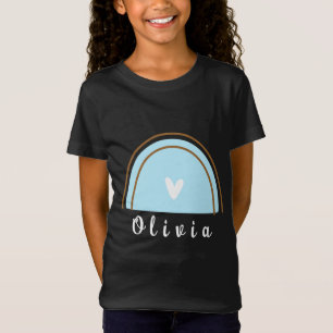 Minimalist Boho Rainbow with Personalized Name  T-Shirt