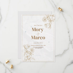 Minimalist Boho Rustic pampas grass Save The Date