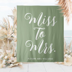 minimalist boho sage green Bridal Shower Backdrop