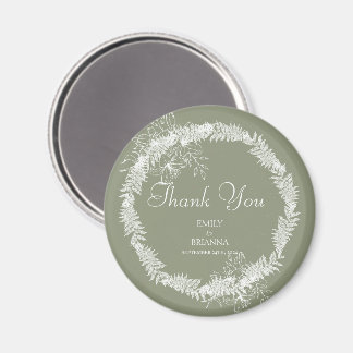 Minimalist Boho Sage Green wedding Magnet