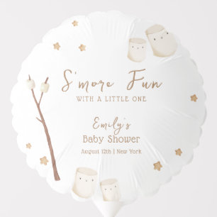 Minimalist Boho S'more Fun Stars Baby Shower Balloon