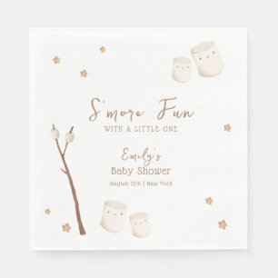 Minimalist Boho S'more Fun Stars Baby Shower Napkins