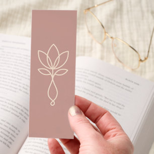 Minimalist Boho Spiritual Terracotta Lotus Design  Bookmarks
