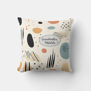 Minimalist boho style personizable throw pillow