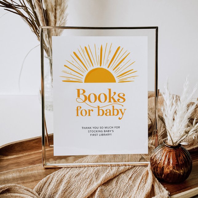 Minimalist boho sun books for baby poster (Creator Uploaded)