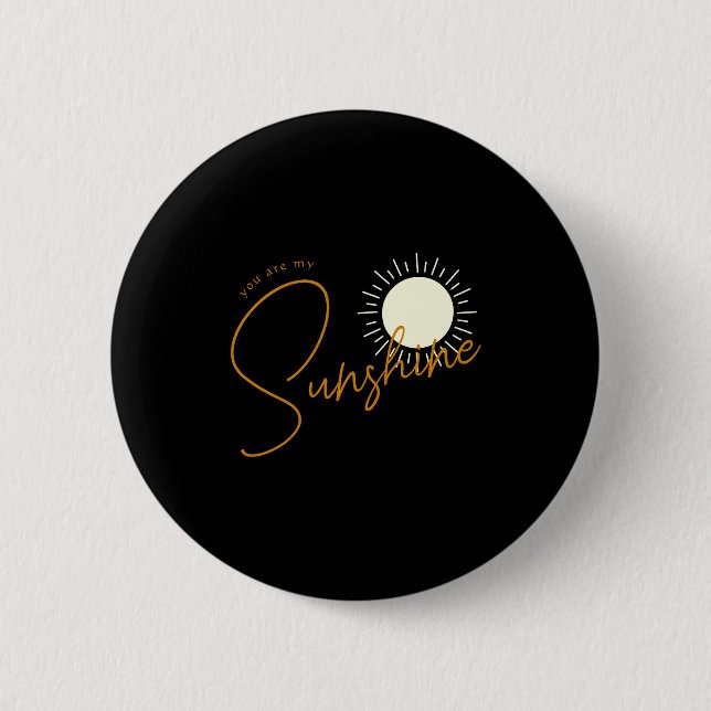 Minimalist Boho Sunshine Baby  Button (Front)