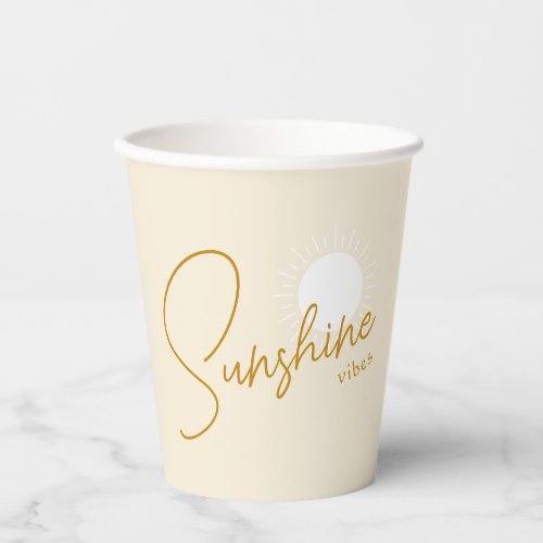 Minimalist Boho Sunshine Baby Shower Paper Cups