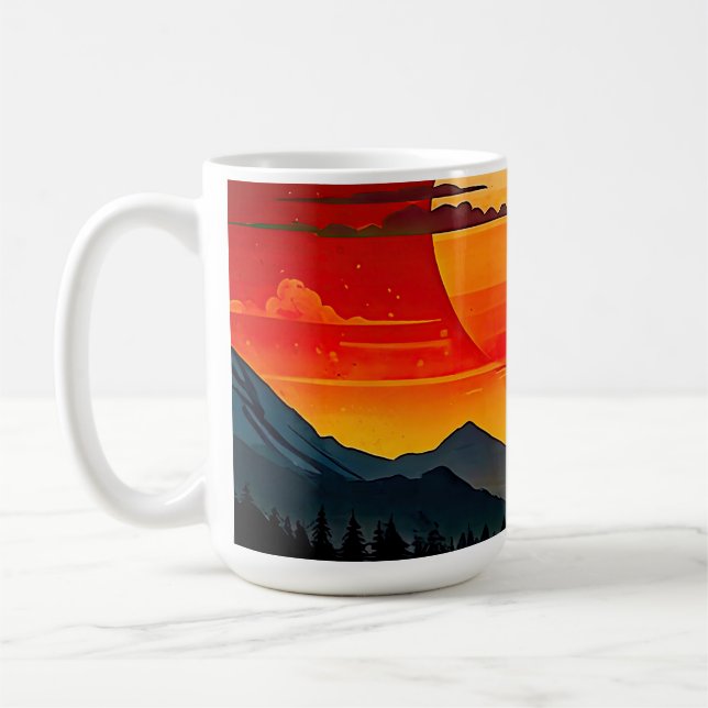 Minimalist BOHO Traveler Coffee Mug (Left)