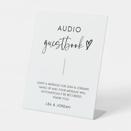 Minimalist Boho Wedding Audio Guestbook Sign