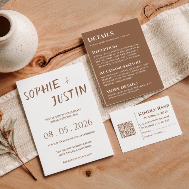 Minimalist Boho Wedding Details Enclosure Card (Creator Uploaded)